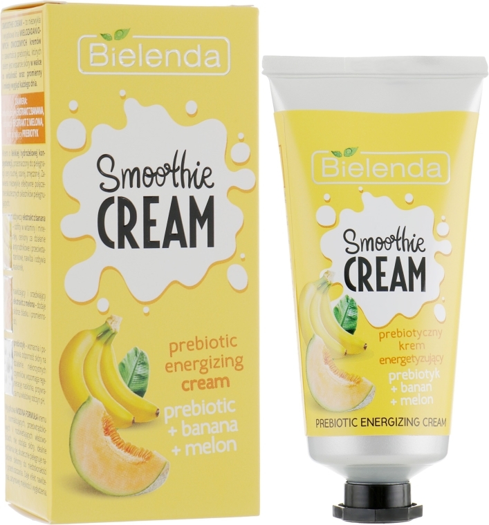 Prebiotyczny krem energetyzujący do twarzy - Bielenda Smoothie Cream Banana And Melon 