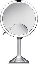 Okrągłe lusterko dotykowe, 20 cm, srebrne - Simplehuman Sensor Touch Control Trio Mirror — Zdjęcie N1