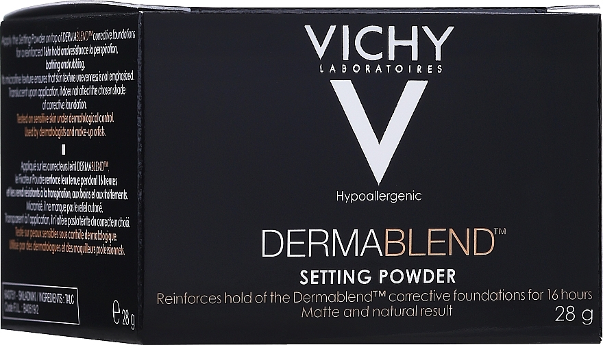 PRZECENA! Puder utrwalający działanie korekcyjnego fluidu - Vichy Dermablend Setting Powder * — Zdjęcie N2