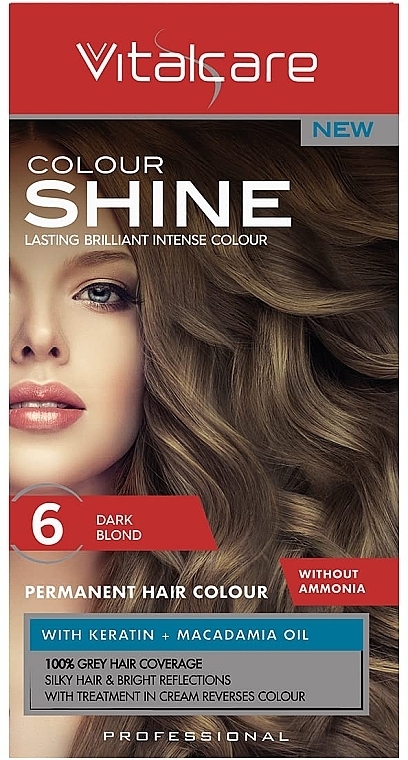 Trwała farba do włosów bez amoniaku - Vitalcare Colour Shine Permanent Hair Colour With Keratin — Zdjęcie N1