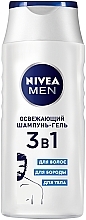 Kup Szampon-żel 3 w 1 Odświeżający - Nivea Men 3in1 Shower Gel