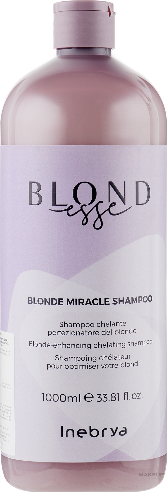 PRZECENA! Szampon do włosów blond - Inebrya Blondesse Blonde Miracle Shampoo * — Zdjęcie 1000 ml