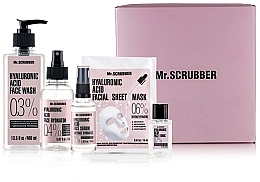 Kup Zestaw - Mr.Scrubber "Hyaluronic acid" (gel/400 ml + tonic/30 ml + spray/150 ml + serum/30 ml + sh/mask/15 ml)