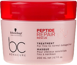 Kup Rewitalizująca maska do cienkich i normalnych włosów zniszczonych - Schwarzkopf Professional BC Bonacure Peptide Repair Rescue Treatment Mask