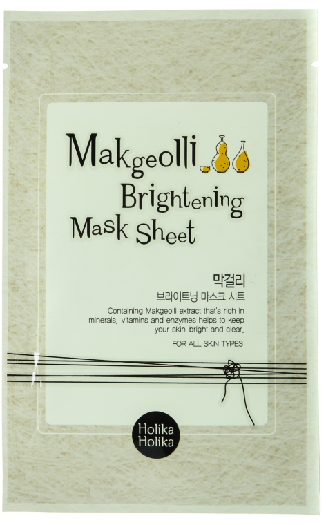 Maska rozświetlająca na tkaninie Makkoli - Holika Holika Makgeolli Brightening Mask Sheet