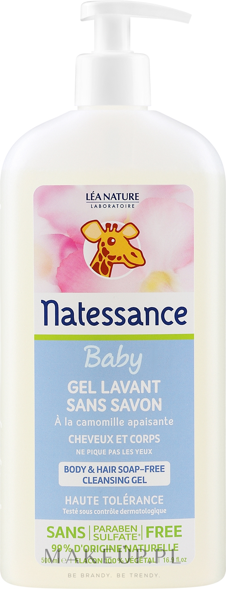 Organiczny żel do mycia ciała i włosów - Natessance Baby Body & Hair Soap-Free Cleansing Gel — Zdjęcie 500 ml