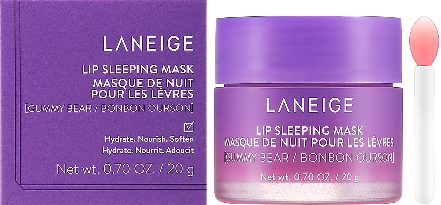 Intensywnie regenerująca maska do ust na noc - Laneige Sleeping Care Lip Sleeping Mask Gummy Bear — Zdjęcie N2