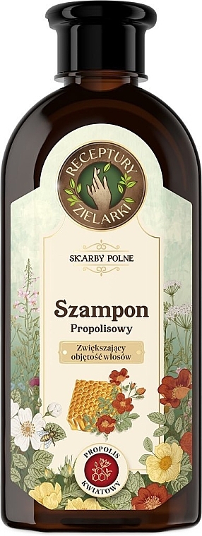 Szampon zwiększający objętość włosów Propolis i kwiaty - Receptury Zielarki Skarby Polne — Zdjęcie N1
