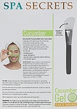 Zestaw - Spa Secrets Cucumber Gel Face Mask (mask/140ml + brush/mask/1pcs) — Zdjęcie N3