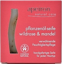 Mydło z dziką różą i olejkiem migdałowym - Apeiron Wild Rose & Almond Plant Oil Soap — Zdjęcie N1