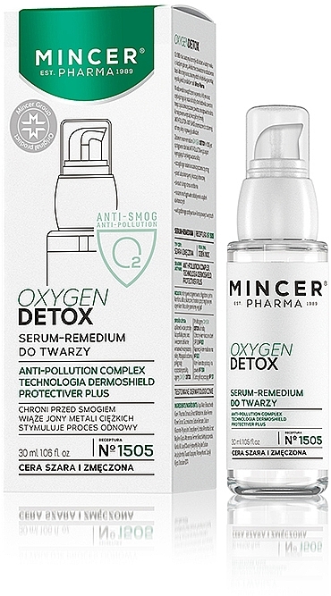 Serum-remedium do twarzy - Mincer Pharma Oxygen Detox N°1505 — Zdjęcie N1