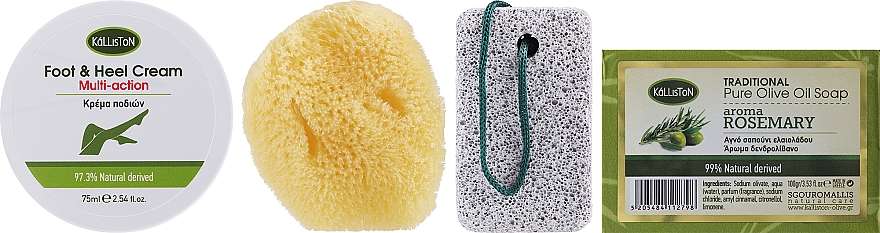 Zestaw, mydło o zapachu rozmarynu - Kalliston (f/cr/75ml + soap/100g + stone/1pc + sponge/1pc) — Zdjęcie N2