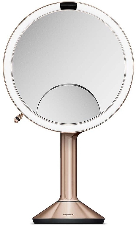Okrągłe lustro sensoryczne, 20 cm - Simplehuman Sensor Touch Control Trio Mirror Rose Gold — Zdjęcie N1