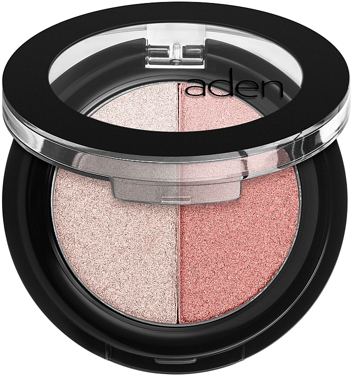 Cień do powiek - Aden Cosmetics Shine Eyeshadow Powder Duo — Zdjęcie N1