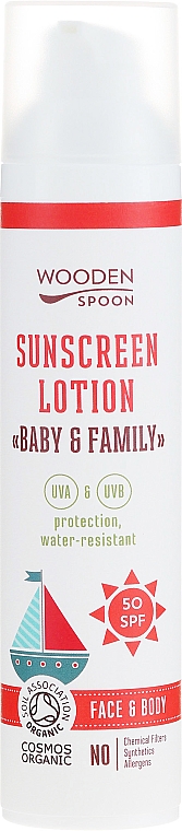 Organiczny balsam przeciwsłoneczny SPF 50 - Wooden Spoon Organic Sunscreen Lotion Baby & Family — Zdjęcie N2