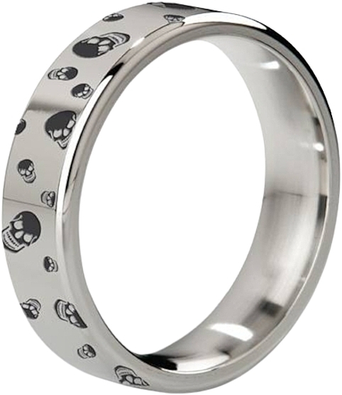 Pierścień erekcyjny 55 mm, matowy z grawerem - Mystim Duke Strainless Steel Cock Ring  — Zdjęcie N1