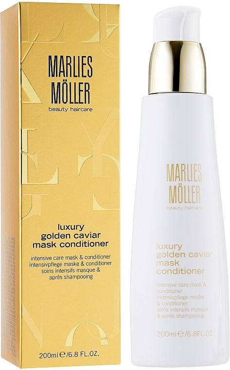 Maska do włosów z ekstraktem z czarnego kawioru - Marlies Moller Luxury Golden Caviar Mask Conditioner — Zdjęcie N1