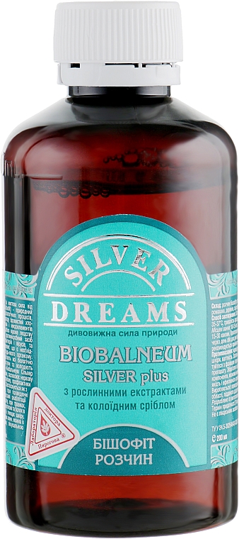 Koncentrat ze srebrem koloidalnym i ekstraktami roślinnymi - Laboratoria Doktora Pirogova Silver Dreams Biobalneum Silver Plus — Zdjęcie N1