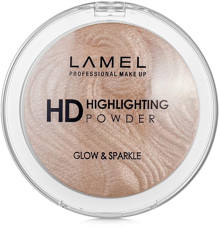 Rozświetlacz do twarzy - Lamel Professional HD Highlighting Glow & Sparkle Powder