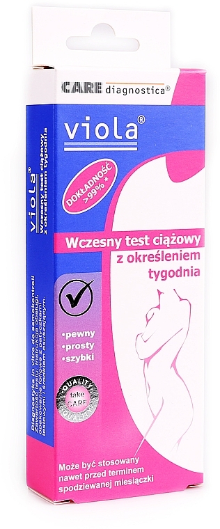 Wczesny test ciążowy z określeniem tygodnia - Farmabol Viola Early Pregnancy Test — Zdjęcie N1