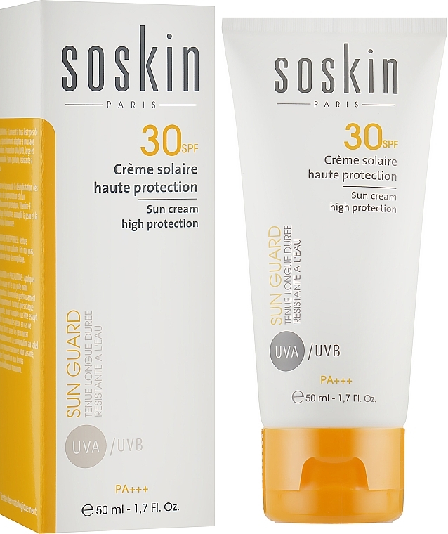 Krem przeciwsłoneczny SPF 30+ - Soskin Sun Cream Very High Protection SPF30