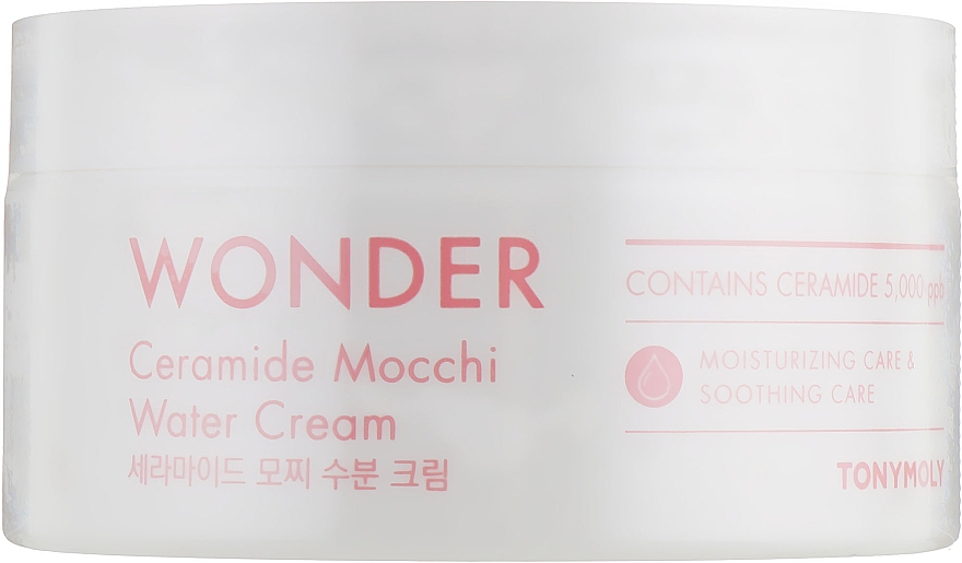 Nawilżający krem do twarzy z wodą ceramidową - Tony Moly Wonder Ceramide Mocchi Water Cream