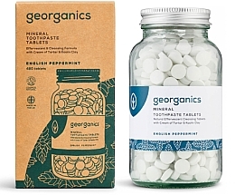 Tabletki do czyszczenia zębów z angielską miętą, 480 szt. - Georganics Natural Toothtablets English Peppermint — Zdjęcie N1