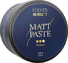 Matowa pasta do włosów, średnie utrwalenie - Steve?s No Bull***t Matt Paste Medium — Zdjęcie N1