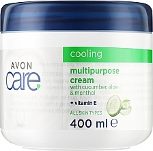 Wielofunkcyjny krem do twarzy, rąk i ciała z ekstraktem z ogórka, aloesem i mentolem - Avon Care Cooling Cream  — Zdjęcie N1