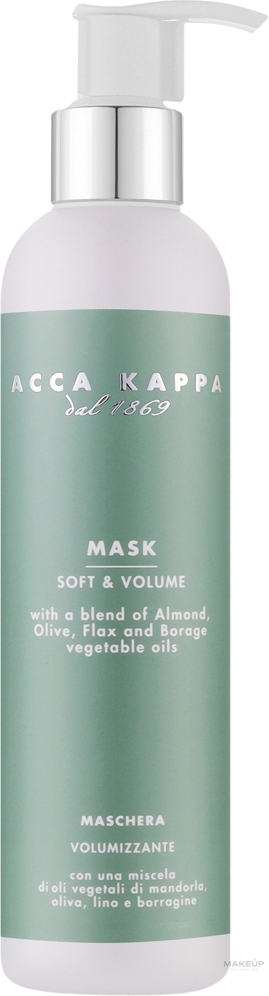 Maska do włosów zwiększająca objętość - Acca Kappa 1869 Mask Soft A Volume — Zdjęcie 250 ml