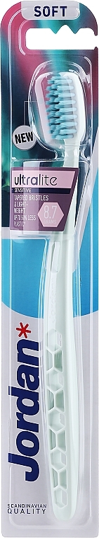 Szczoteczka do zębów, ultramiękka, turkusowa - Jordan Ultralite Adult Toothbrush Sensitive Ultra Soft — Zdjęcie N1