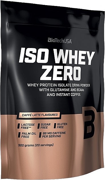 	Odżywka białkowa Kawa Latte - BiotechUSA ISO Whey Zero Lactose Free Caffe Latte Protein — Zdjęcie N1