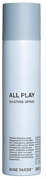 Lakier do stylizacji włosów, średnie utrwalenie - Nine Yards All Play Shaping Spray — Zdjęcie N1