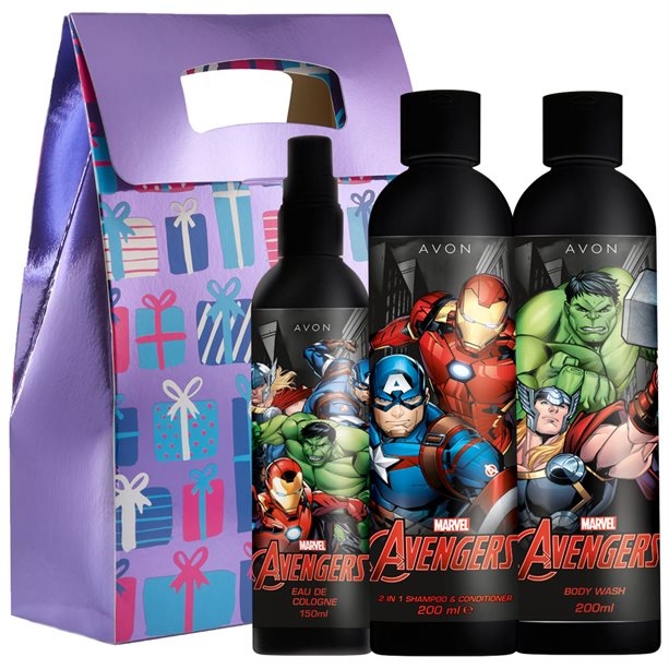 Avon Marvel Avengers - Zestaw dla dzieci (edt 150 ml + sh/gel 200 ml + sham/cond 200 ml + bag) — Zdjęcie N1