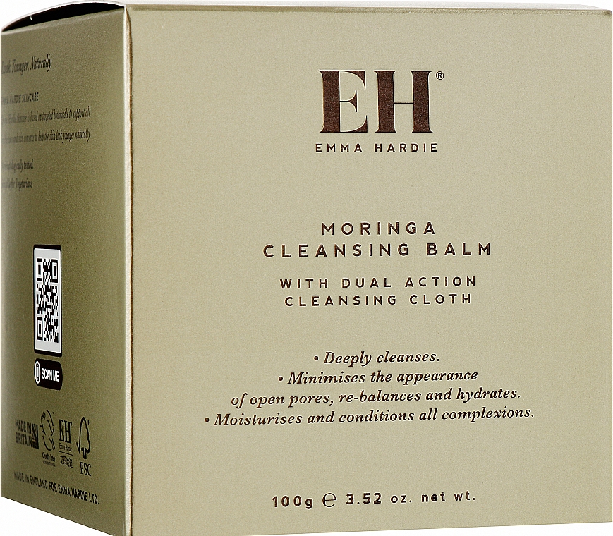 Oczyszczający balsam do twarzy + ściereczka - Emma Hardie Moringa Cleansing Balm with Professional Cleansing Cloth