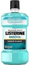 Płyn do płukania jamy ustnej Mentol, bezalkoholowy - Listerin Mentol Zero Alcohol — Zdjęcie N1