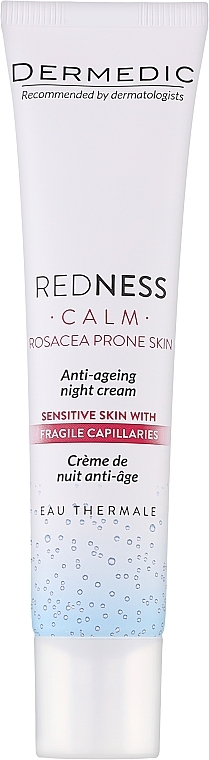 Przeciwzmarszczkowy krem na noc - Dermedic Redness Angio Anti-Ageing Night Cream — Zdjęcie N1