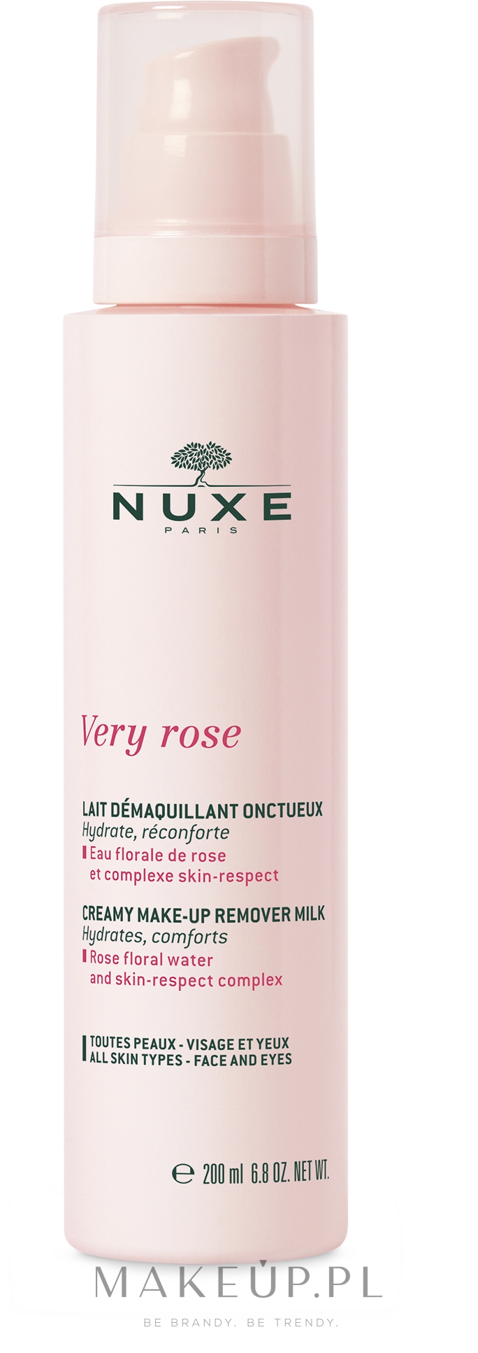 Nawilżające mleczko do demakijażu - Nuxe Very Rose Creamy Make-Up Remover Milk — Zdjęcie 200 ml