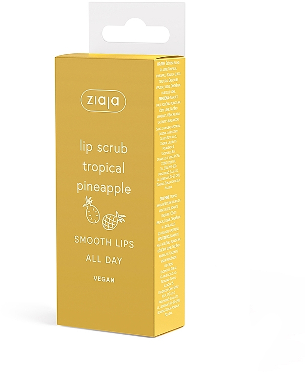 Peeling do ust Tropical Pineapple - Ziaja Lip Scrub Tropical Pineapple (tuba) — Zdjęcie N2