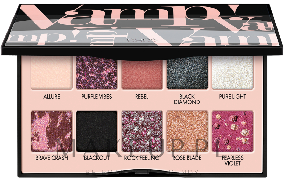 Paleta cieni do powiek - Pupa Vamp! Palette Black — Zdjęcie 003 - Rebel Black