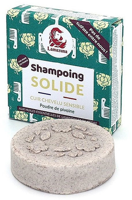 Szampon w kostce do wrażliwej skóry głowy Piwonia - Lamazuna Solid Shampoo — Zdjęcie N1