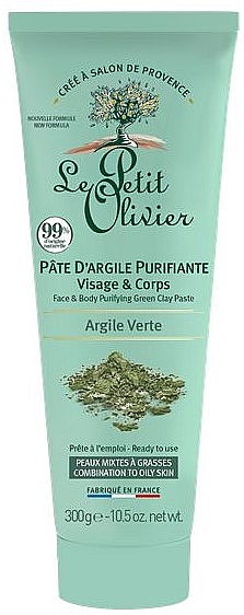 Oczyszczająca pasta do twarzy i ciała z zieloną glinką - Le Petit Olivier Face & Body Purifiying Green Clay Paste — Zdjęcie N1