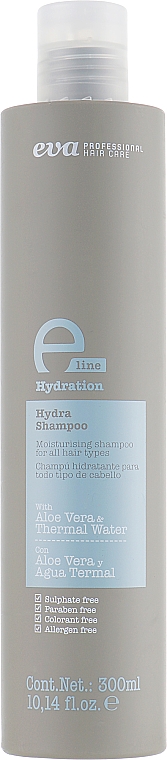 Szampon nawilżający do wszystkich rodzajów włosów - Eva Professional E-line Hydration Shampoo — Zdjęcie N1