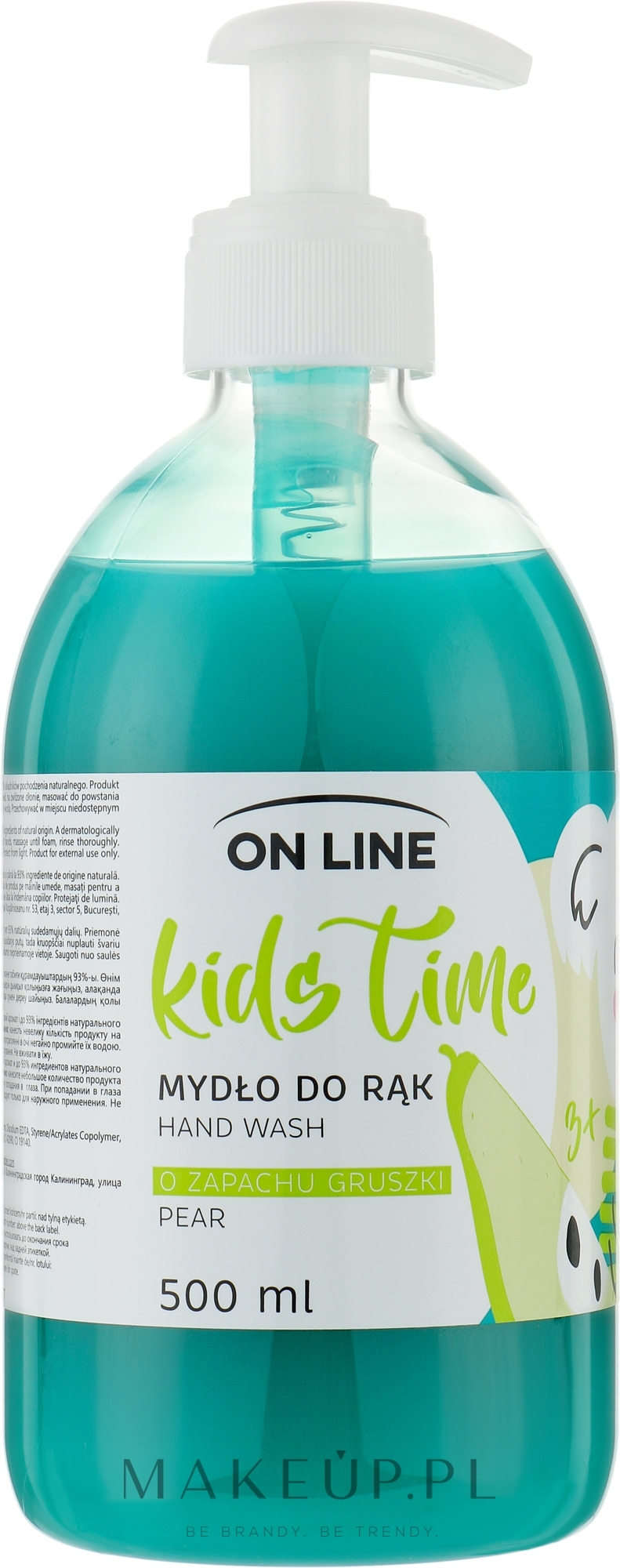 Mydło w płynie do rąk Gruszka - On Line Kids Time Hand Wash — Zdjęcie 500 ml