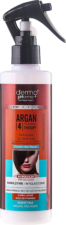 PREZENT! Keratyna do włosów Nawilżenie i wygładzenie - Dermo Pharma Professional Argan[4]Therapy — Zdjęcie N1