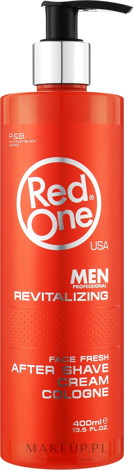 Perfumowany krem po goleniu - RedOne Aftershave Cream Cologne Revitalizing — Zdjęcie 400 ml
