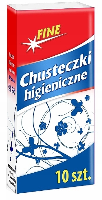 Chusteczki papierowe, 3 warstwy, 10 sztuk - Fine — Zdjęcie N1