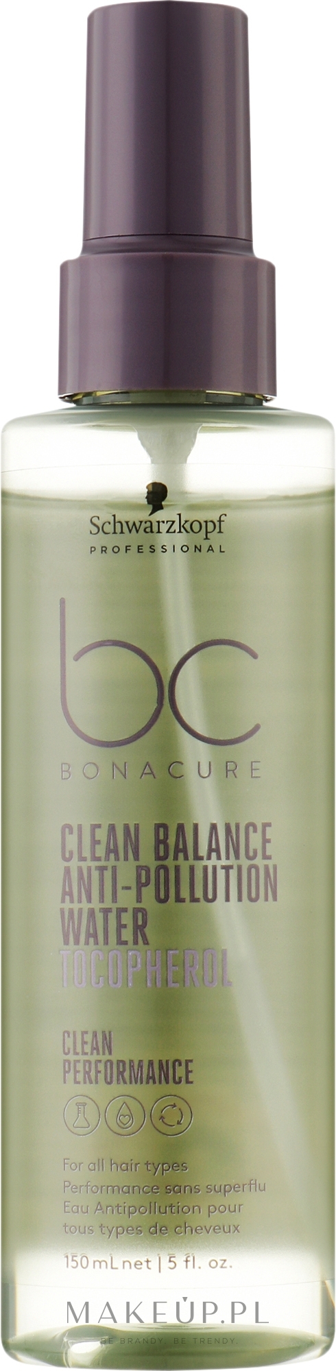 Spray do włosów - Schwarzkopf Professional Bonacure Clean Balance Anti-Pollution Water Tocopherol — Zdjęcie 150 ml