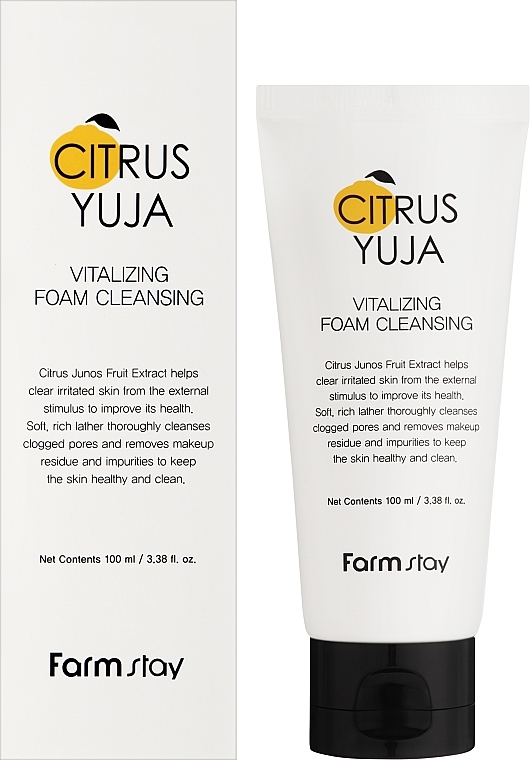 Pianka do mycia twarzy - FarmStay Citrus Yuja Vitalizing Foam Cleansing — Zdjęcie N2