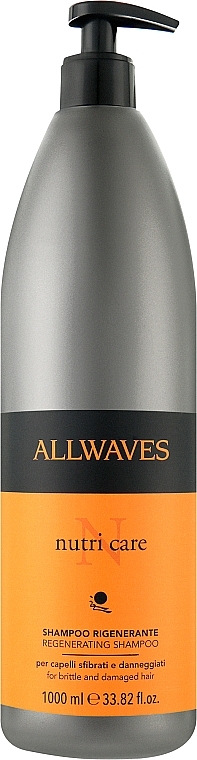 Regenerujący szampon do włosów zniszczonych - Allwaves Nutri Care Regenerating Shampoo — Zdjęcie N3